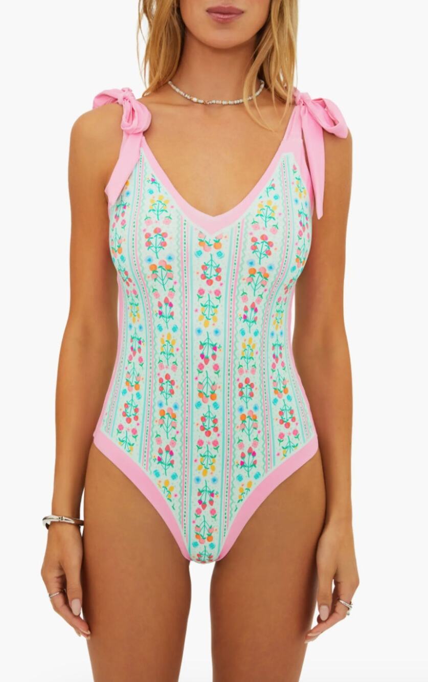 NWT Beach Riot Akira Floral One-Piece Swimsuit